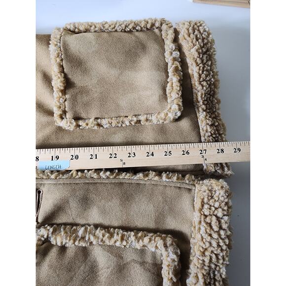 FINGERHUT FASHIONS Vintage Beige Faux Saudi Shearling Retro Coat Jacket SZ 10 - Picture 7 of 7